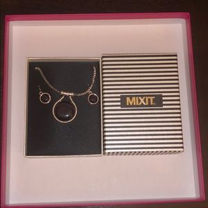 Black and silver statement necklace.